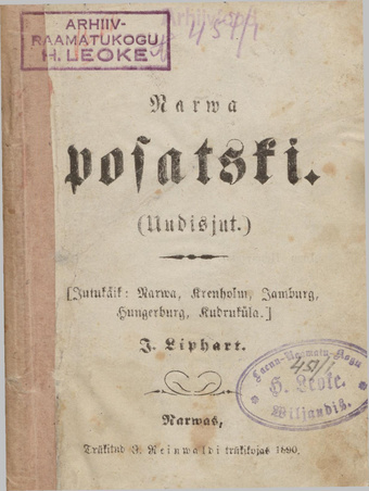 Narwa posatski : Uudisjut