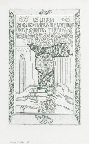 Ex libris sedes domestica Bibliothecae Universitatis Tartuensis  