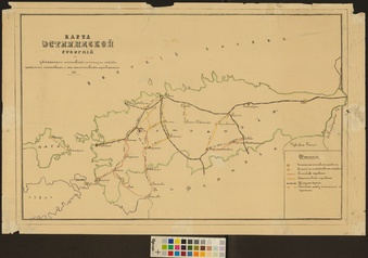 Карта Эстляндской губернии : с указанием почтовых станций находящихя на почтовых и на непочтовых трактах 1907