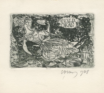 Ex libris Evald Okas 