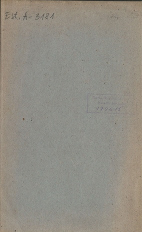 Über Hexenwahn und Hexenprozesse in Estland während der Schwedenherrschaft : Vortrag, gehalten in der Literarischen Gesellschaft zu Reval 1909