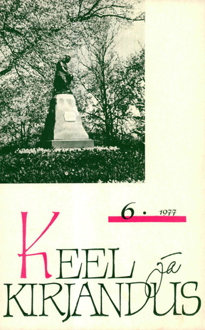 Keel ja Kirjandus ; 6 1977-06