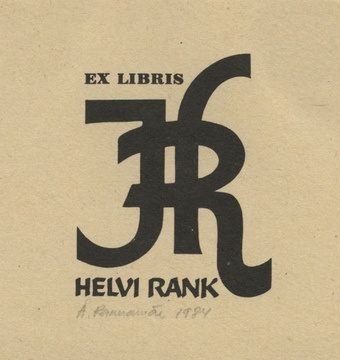 Ex libris Helvi Rank 