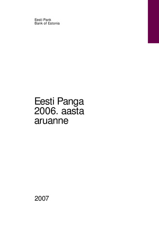 Eesti Panga 2006 aasta aruanne