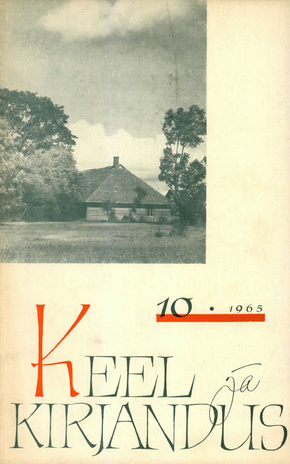 Keel ja Kirjandus ; 10 1965-10