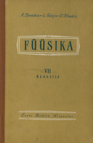 Füüsika õpik VII klassile