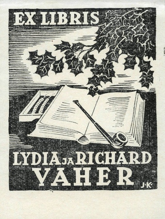 Ex libris Lydia ja Richard Vaher 