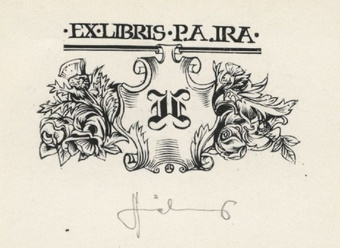 Ex libris P. A. Ira 