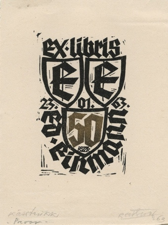 Ex libris Ed. Einmann 50 